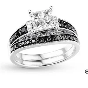 Bridal Set Kay Jewelers Black Diamond Ring Kay Jewelers Jewelry